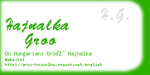 hajnalka groo business card